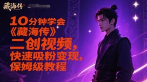 10分钟学会《藏海传》二创视频，快速吸粉变现，保姆级教程-知识创作