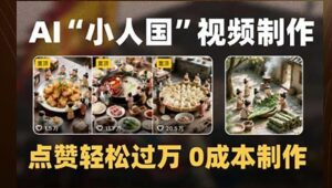 制作AI“小人国”微缩景观的短视频，点赞轻松过万，0成本制作-知识创作