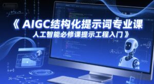AIGC结构化提示词专业课，人工智能必修课提示工程入门-知识创作