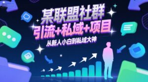 某联盟社群，引流+私域+项目，从新人小白到私域大神-知识创作