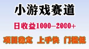 25年暑期高收益项目，小游戏赛道一天收益1-2k+ 稳定项目，上手快，门槛低【揭秘】-知识创作