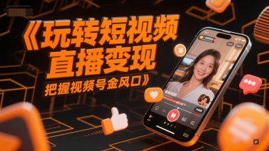 玩转短视频直播变现，把握视频号金风口-知识创作