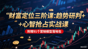 财富定位三阶：趋势研判 + 心智抢占实战课，附赠91个营销模型落地包-知识创作