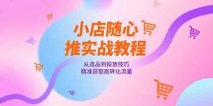 小店随心推实战教程，从选品到投放技巧，精准获取高转化流量-知识创作