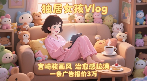 单个账号涨粉71W！用AI制作独居女孩Vlog，宫崎骏画风，治愈感拉满，一条广告报价3W-知识创作