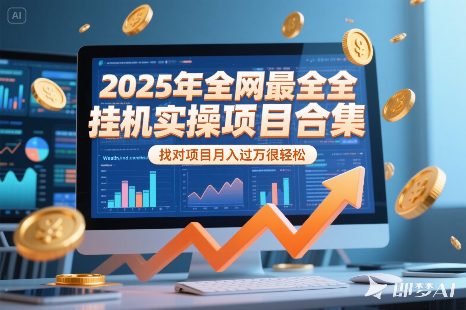 2025年挂机实操项目实操演练，挂机类型，AI直播类型，轻资产创业类型…-知识创作