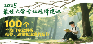 2025最佳大学专业选择建议，100个热门专业解析，推荐、避雷和注意的细节-知识创作