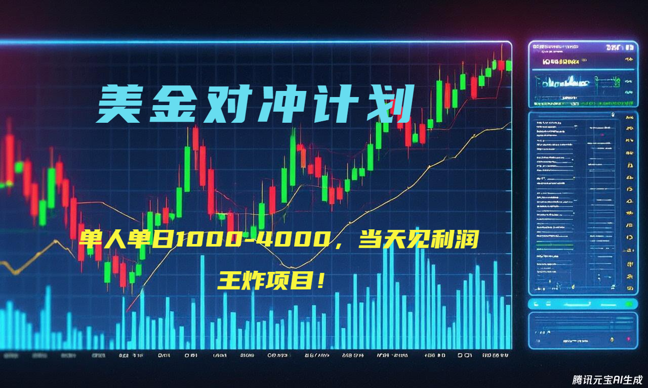 2025年最暴力项目“美金先登计划”最新最强对冲战法，每日实际收益1K-4K-知识创作