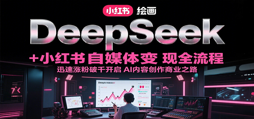 DeepSeek绘画+小红书自媒体变现全流程，迅速涨粉破千开启AI内容创作商业之路-知识创作