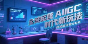 全域运营AIGC时代新玩法，文案封面设计公式，短视频运营SOP-知识创作