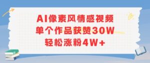 AI像素风情感视频，单个作品获赞30W，轻松涨粉4W+-知识创作
