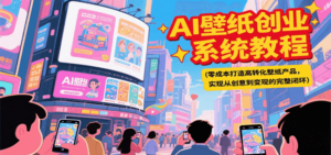 AI壁纸创业系统教程，零成本打造高转化壁纸产品，实现从创意到变现的完整闭环-知识创作