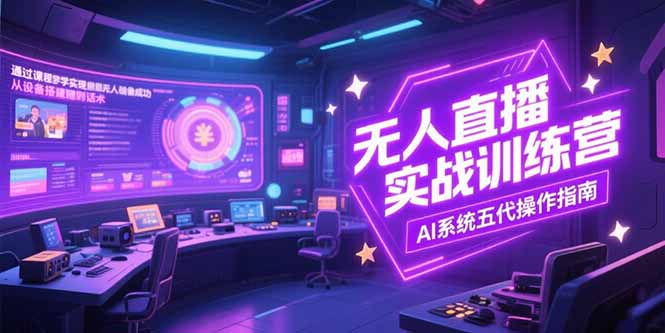 无人直播实操训练营，从设备搭建到话术，AI系统五代操作指南(7月更新-知识创作