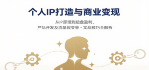 个人IP打造与商业变现，从IP原理到起盘盈利、产品开发及流量裂变等实战技巧全解析-知识创作