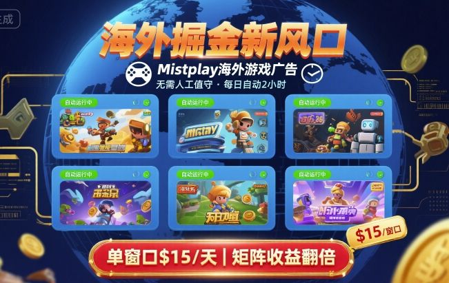 海外掘金新风口，Mistplay海外游戏广告，每日自动运行，单窗口稳入2美刀 ，可矩阵操作【揭秘】-知识创作