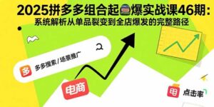 2025拼多多组合起爆实战课46期：系统解析从单品裂变到全店爆发的完整路径-知识创作