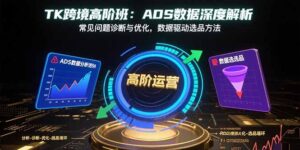TK跨境高阶班：ADS数据深度解析，常见问题诊断与优化，数据驱动选品方法-知识创作