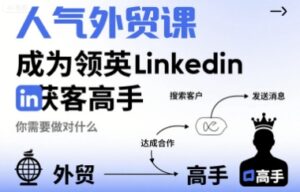 人气外贸课-成为领英Linkedin获客高手，你需要做对什么-知识创作