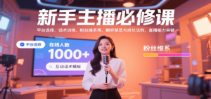 新手主播必修课：平台选择、话术训练、粉丝维系等，解析禁忌与成长法则，突破直播能力-知识创作