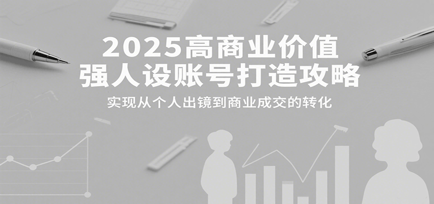 2025高商业价值强人设账号打造攻略，实现从个人出镜到商业成交的转化-知识创作