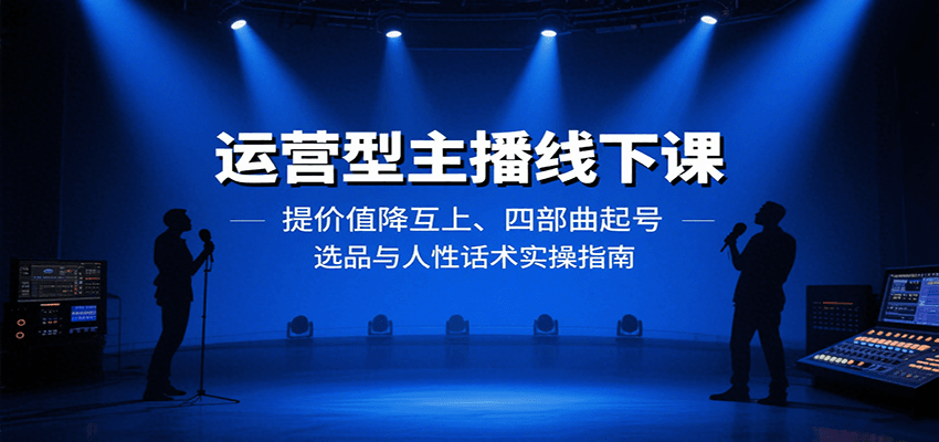 运营型主播线下课：提价值降互上、四部曲起号、选品与人性话术实操指南-知识创作
