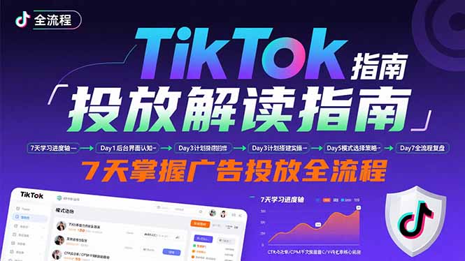 TikTok投放解读指南：后台操作/计划建立/模式选择，7天掌握广告投放全流程-知识创作