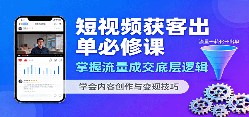 短视频获客出单必修课：掌握流量成交底层逻辑，学会内容创作与变现技巧-知识创作