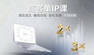 高客单IP课，搞定成交，搞定高客单IP，翻倍变现，轻松卖爆，不销而销-知识创作