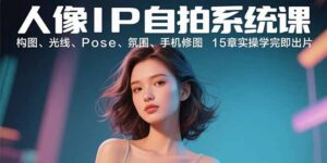 人像IP自拍系统课：构图、光线、Pose、氛围、手机修图 15章实操学完即出片-知识创作