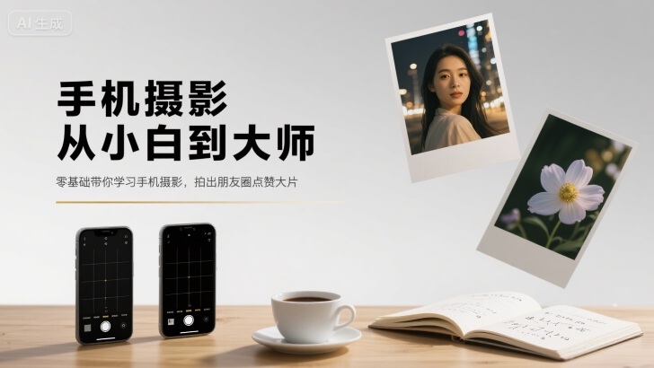 手机摄影从小白到大师，零基础带你学习手机摄影，拍出朋友圈点赞大片-知识创作