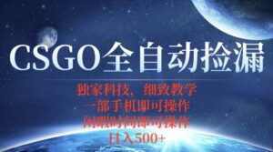 CSGO自动捡漏项目，最新独家玩法，不用挂机不用玩游戏，一个手机即可操...-知识创作