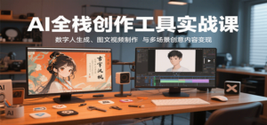 AI全栈创作工具实战课：数字人生成、图文视频制作与多场景创意内容变现-知识创作