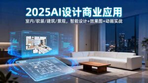 2025AI设计商业应用：室内/软装/建筑/景观，智能设计+效果图+动画实战-知识创作