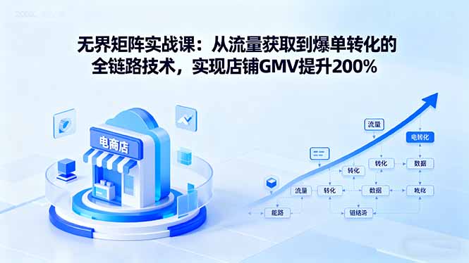 无界矩阵实战课：从流量获取到爆单转化的全链路技术，实现店铺GMV提升200%-知识创作