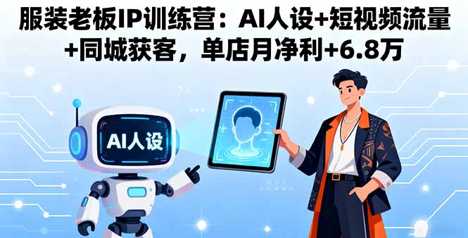 服装老板IP训练营：AI人设+短视频流量+同城获客，单店月净利+6.8万-知识创作