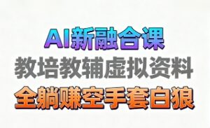 育儿教学教培新玩法，AI生成教学视频，市场大，操作简单，变现天花板非常高-知识创作