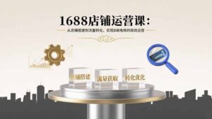 1688店铺运营课：从店铺搭建到流量转化，实现B端电商的高效运营-知识创作