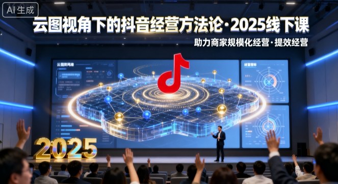 云图视角下的抖音经营方法论，2025线下课，助力商家规模化经营，提效经营(录音+字幕)-知识创作