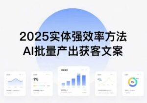 实体强效率方法：AI批量产出获客文案，2025年普通人拥抱AI，实现实体创收-知识创作