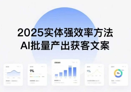 实体强效率方法：AI批量产出获客文案，2025年普通人拥抱AI，实现实体创收-知识创作