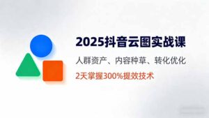 2025抖音云图实战课，人群资产、内容种草、转化优化，2天掌握300%提效技术-知识创作