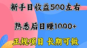 全年可变现项目，收益高无门槛，正规项目，长期可做，一天收益1k+一台电脑在家创业【揭秘】-知识创作