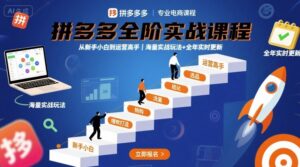 拼多多全阶实战课程，从新手小白到运营高手，海量实战玩法+全年实时更新【2025年9月更新】-知识创作