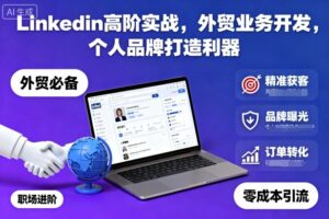 Linkedin高阶实战，外贸业务开发，个人品牌打造利器-知识创作