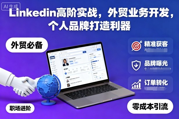 Linkedin高阶实战，外贸业务开发，个人品牌打造利器-知识创作