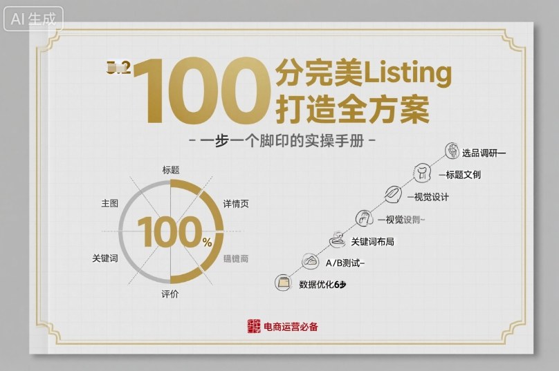 100分完美Listing打造全方案，想要完美listing必须是需要一步一个脚印的-知识创作