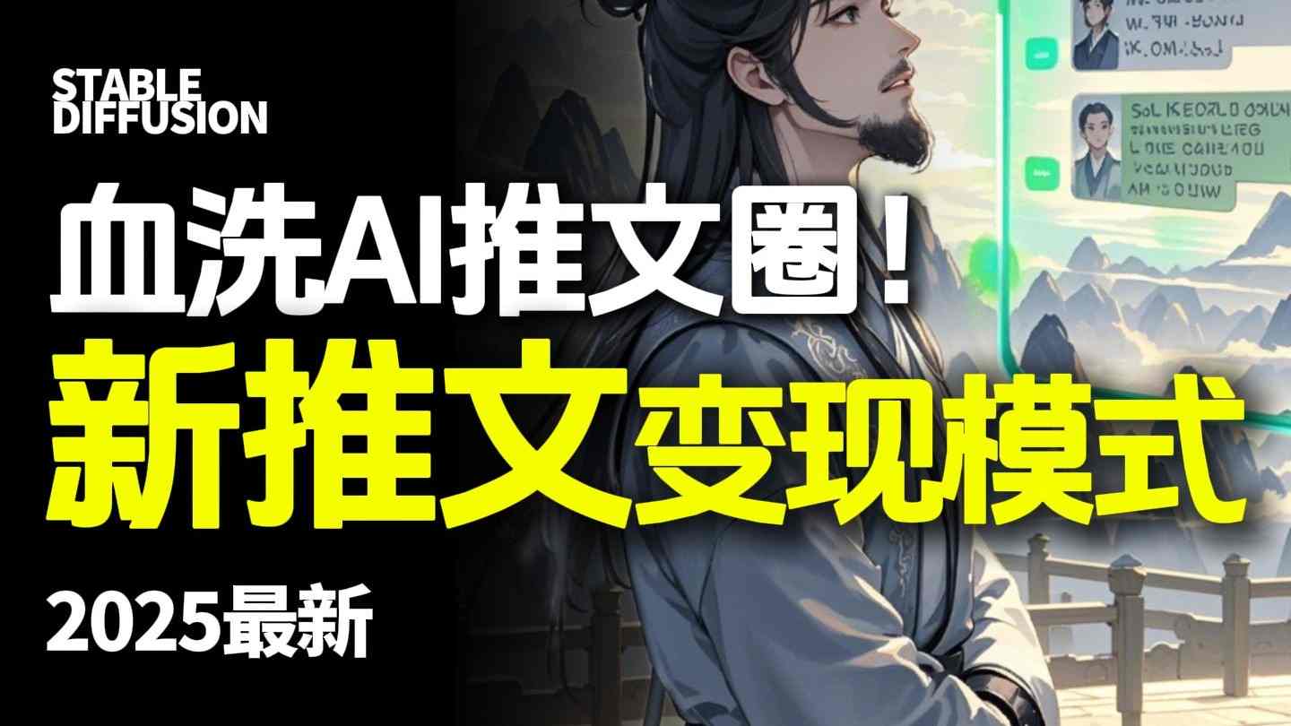 最新AI动态电影漫画小说推文，全流程实操教学，小白也能月入1W+-知识创作