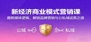 新经济商业模式营销课，握新媒体逻辑，解锁品牌营销与公私域运营之道-知识创作