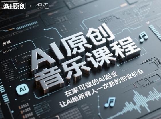 AI原创音乐课程，在家可做的Ai副业，让Ai给所有人一次新的创业机会-知识创作