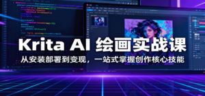 Krita AI 绘画实战课：从安装部署到变现，一站式掌握创作核心技能-知识创作